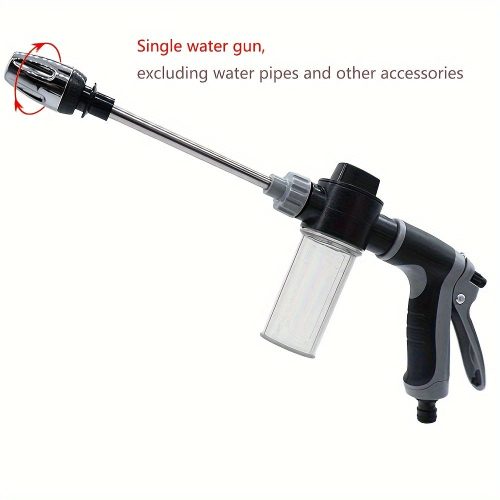 Durable plastic water gun for high-pressure car wash and garden watering.