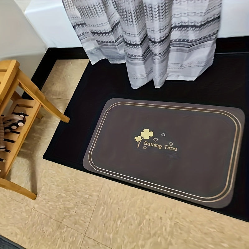 The 1pc Diatom bath mat is incredibly absorbent, quick-drying, soft, and comfortable. With its anti-slip feature, it is perfect for household bathroom carpets, kitchen and laundry room carpets, and home decor.