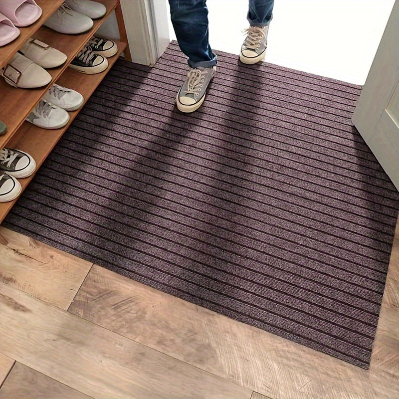 Premium Polyester Floor Mat for Entrance Doors, Rectangular Non-Slip Indoor/Outdoor Doormat with Hand Wash Care Guidelines