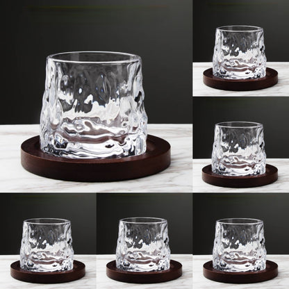 Sets of 6 stylish rolling whisky glasses with holders, perfect for various drinks and as unique gifts for men. Ideal home decor.