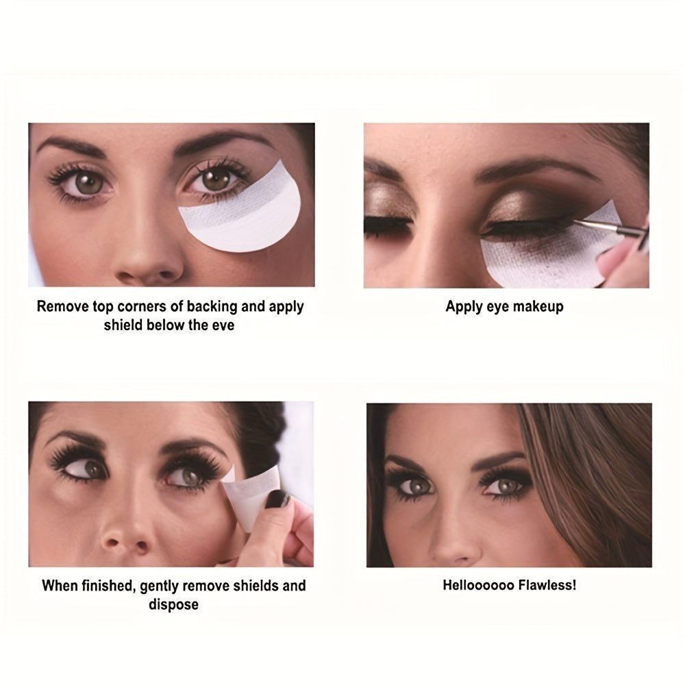 Lint-free eyeliner shields for precise eye makeup and false eyelash application - eyeshadow protector pads and makeup tools.