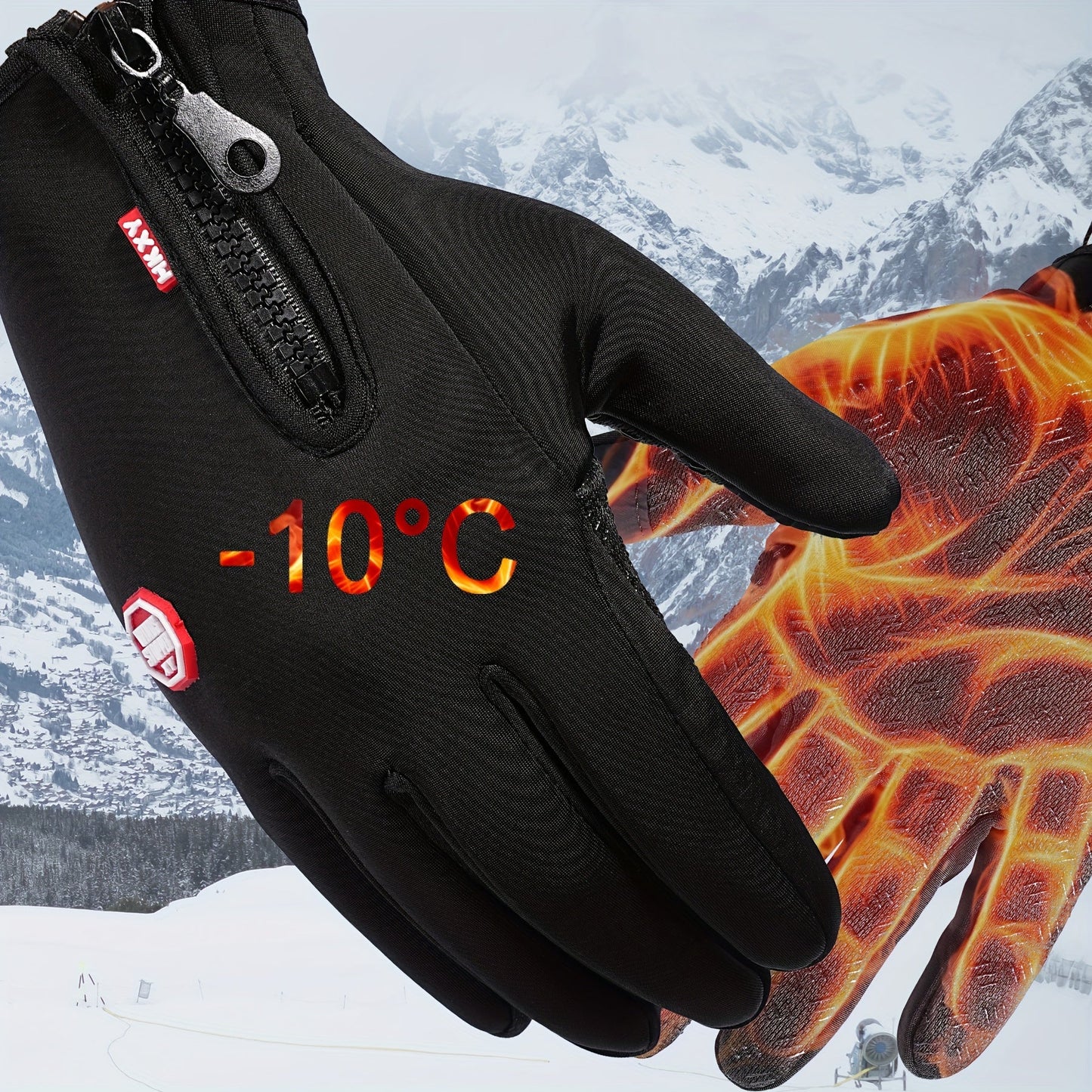 Fleece-Lined Gloves with Touchscreen Compatibility, Made from Nylon Material, Durable and Warm Tie Dye Design, Perfect for Outdoor Sports, Suitable for Both Men and Women