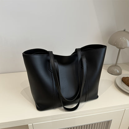 Women's lightweight tote for daily commutes or going out, with double handles and polyester lining - a fashionable handbag for students.