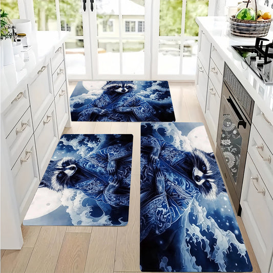 Mystical Sloth Design Soft Mat- Quick-Dry and Machine Washable - Perfect for Kitchen, Bathroom, or Bedroom - Abstract Artistic Indoor Mat with Vivid Colors - Made of 100% Polyester- Ideal for Home Decor