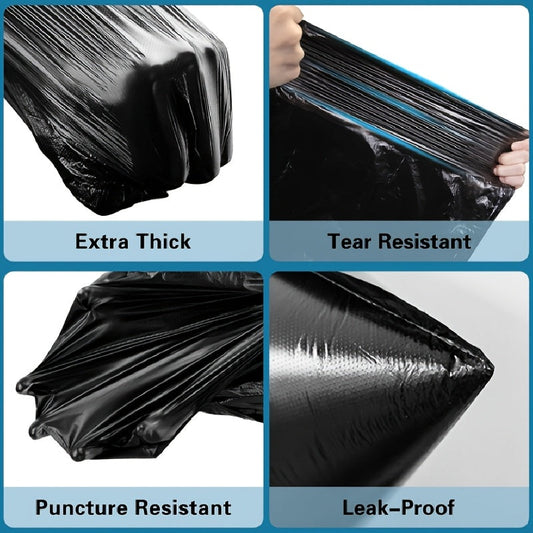 Multipurpose Disposable Trash Bags for Household & Commercial Use, Black Plastic Garbage Bags, 500/200 Pack, 59.99cm x 49.99cm, Perfect for Living Room, Bedroom, Outdoor, Toilet, Kitchen - $49.99