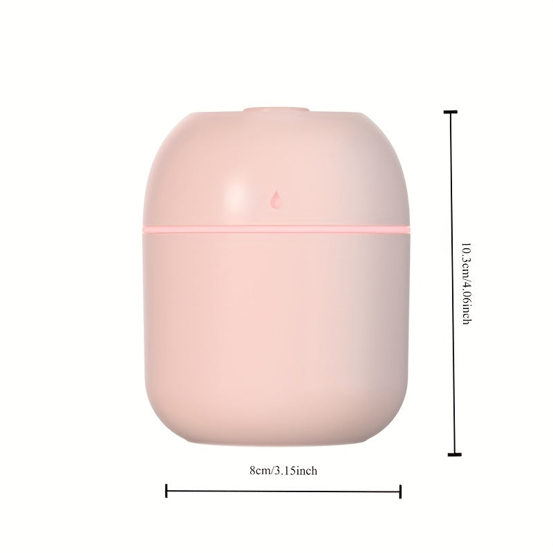 Large silent humidifier with night light, aroma diffuser, USB powered, long-lasting mist spray, auto shutdown, great for home, bedroom, car, plant purification, air humidification.