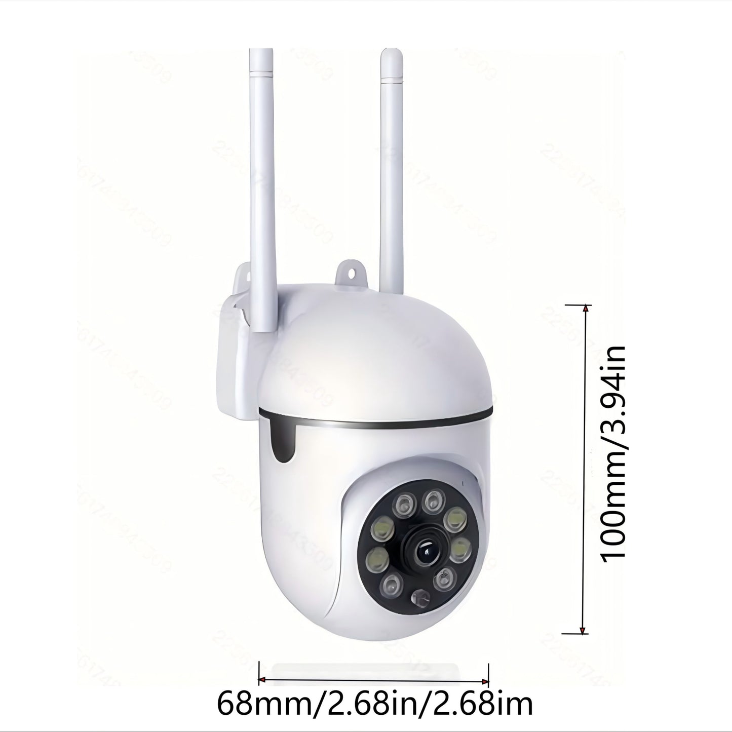 4 wall-mounted HD WiFi security cameras with night vision, app control, audio and motion alerts, USB powered, 360° pan/90° tilt, two-way audio, AI detection for indoor home safety. Wireless.