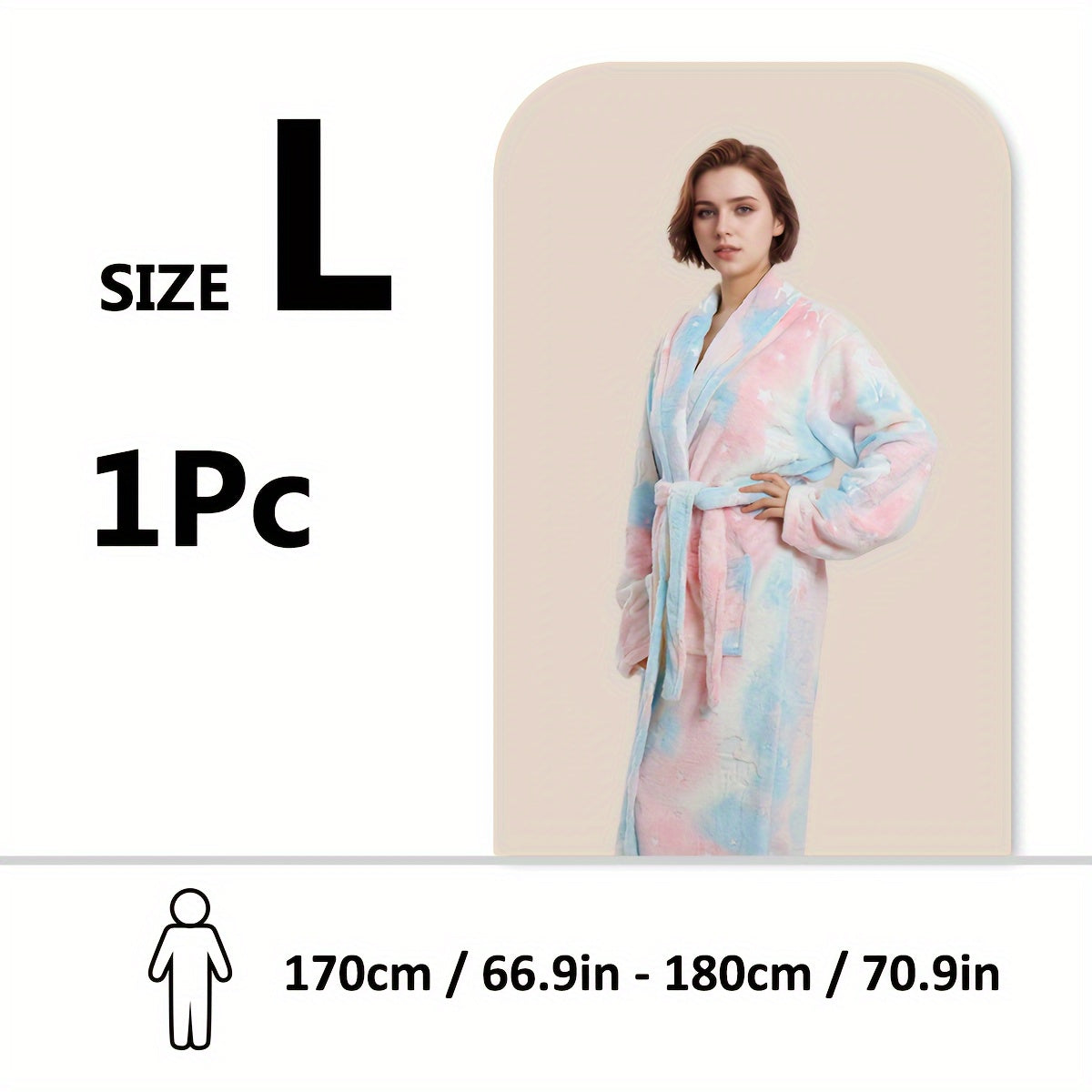 Soft cartoon print bathrobe - cozy, machine washable for shower & sleep.