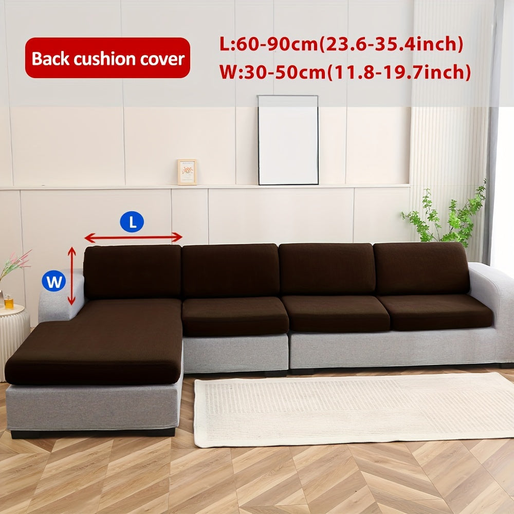 1 piece water-resistant sofa cover with classic elasticity, non-slip design, and easy care to protect and style furniture.