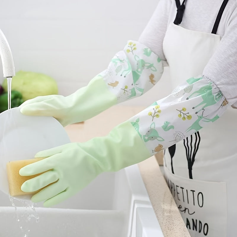 Longer Length Silicone Cleaning Gloves, Waterproof, Suitable for Both Hands, Safe for Kitchen, Bathroom, Car Washing, and Household Chores, Strong and Versatile Cleaning Accessories, A Must-Have for Every Home, Perfect Thanksgiving Present