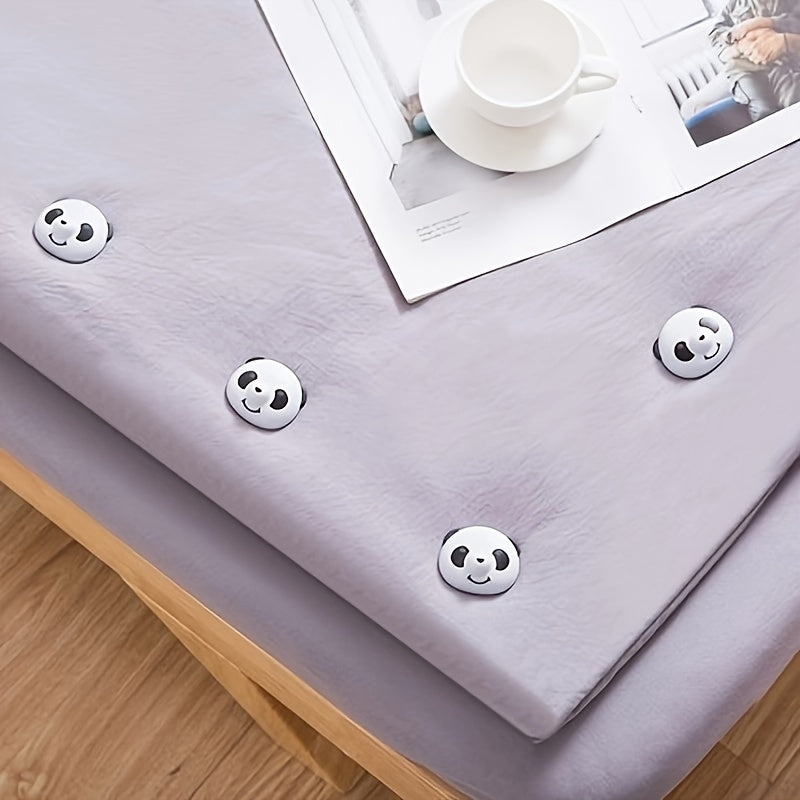 Panda Bed Sheet Clips Set of 8/16 - Secure Holders for Quilts, Cushions, and Curtains - Easy to Clean, Non-Slip Design, Multiple Pieces in Pack