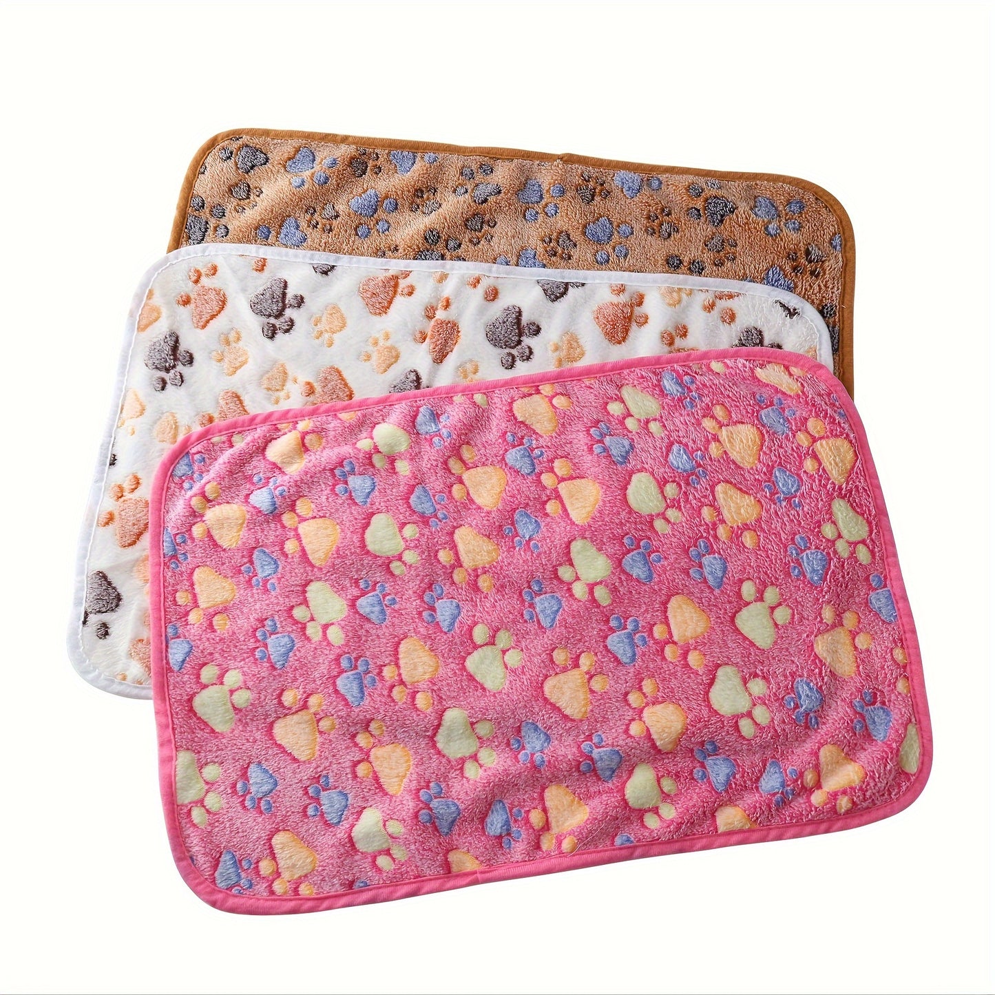 3 waterproof pet blankets for small animals, ideal for cages. Soft, absorbent, and washable.