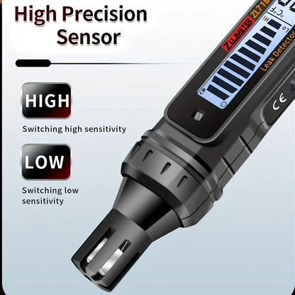 Combustible leak detector with buzzer alarm and ppm analyzer.