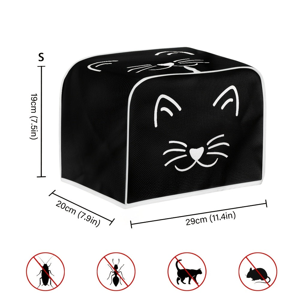 Give the gift of quality with this classic cat print toaster cover. It features 2 wide slots and is dustproof, anti-fingerprint, and anti-oil. This universal kitchen appliance cover is machine washable and perfect for protecting your small appliances and