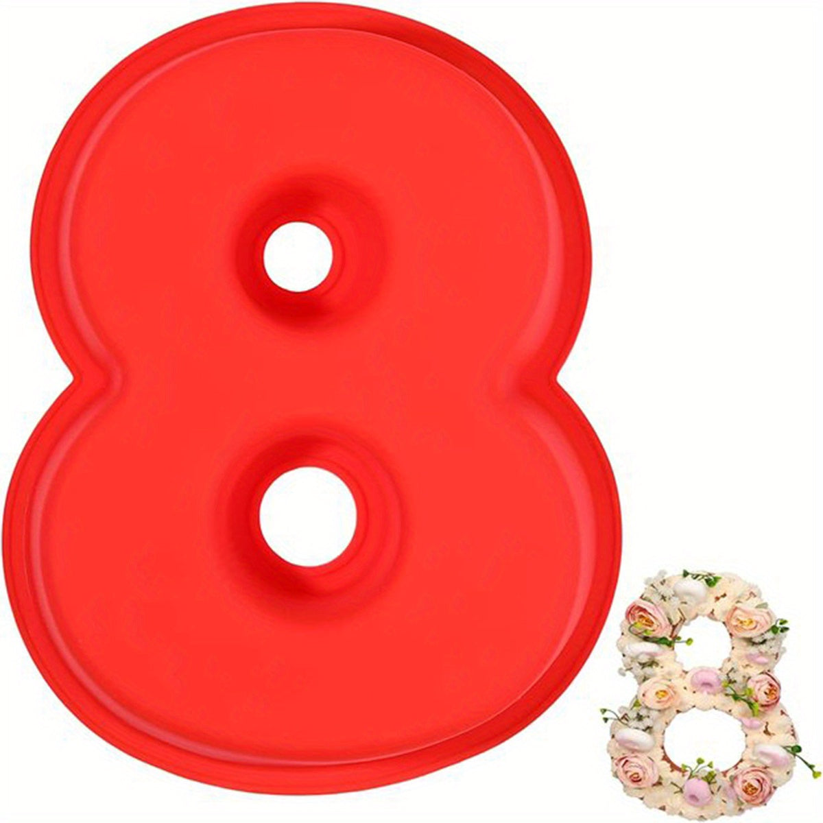 Silicone Cake Mold for 3D Large Cakes featuring Numbers 0-9, Perfect for Birthdays and Wedding Anniversaries