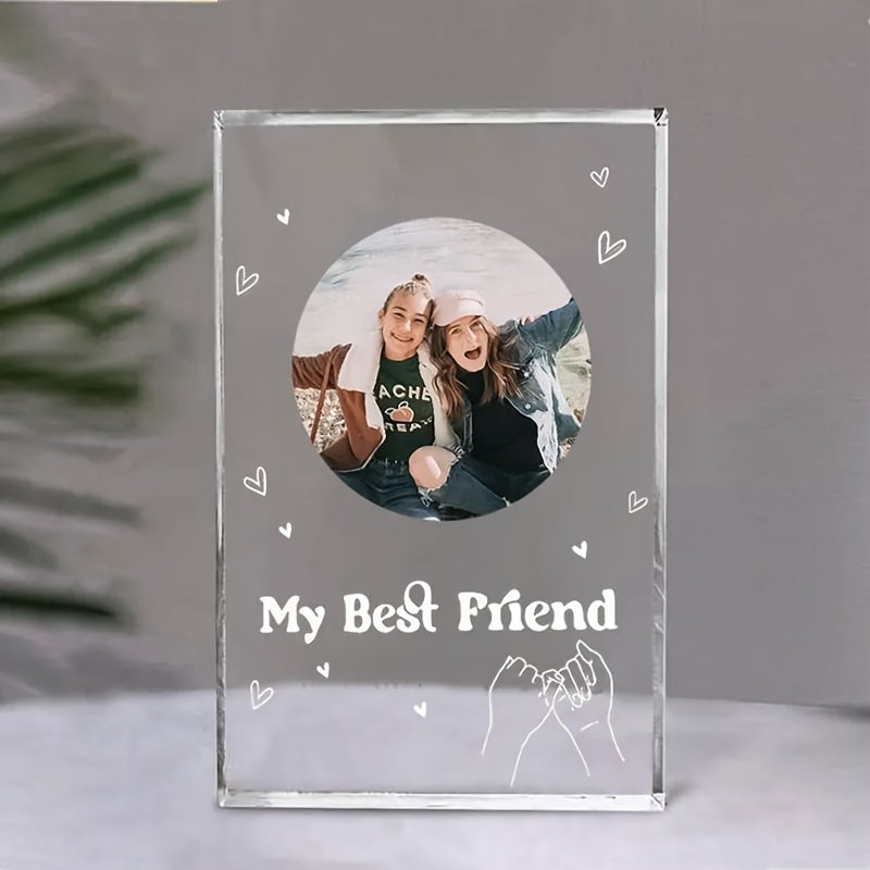 Personalized Acrylic Photo Plaque - Ideal Present for Close Friends, Celebrations, Milestones & Special Occasions - Suitable for Various Holidays & Occasions - Ideal for Loved Ones, Family, Friends & Coworkers, Great for Home Decor