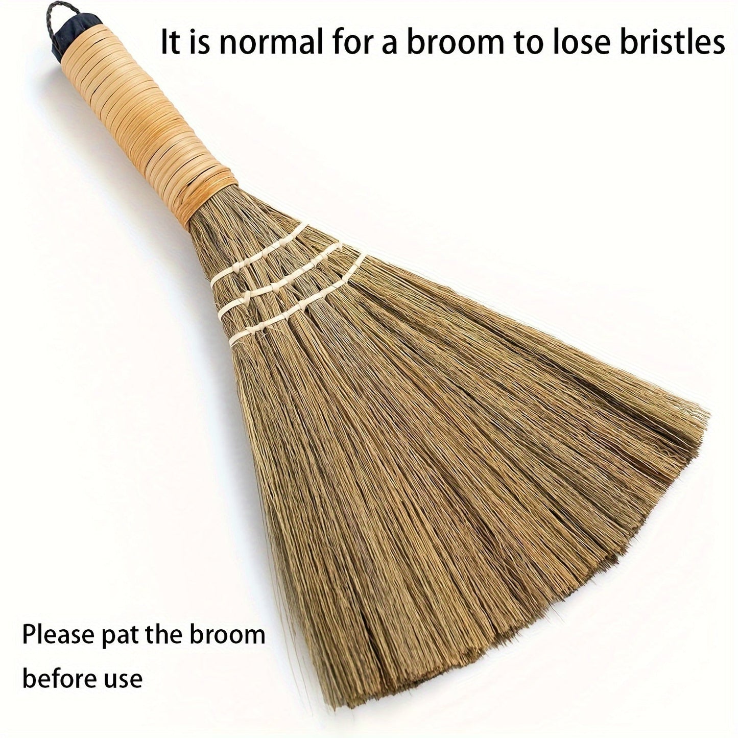 Vietnamese Soft Broom with Plastic Handle - Ideal for Sweeping Indoors and Outdoors - Unflagged Bristles for Effective Cleaning - Suitable for Living Room, Bedroom, Patio, and More - Can be Used with Dustpan