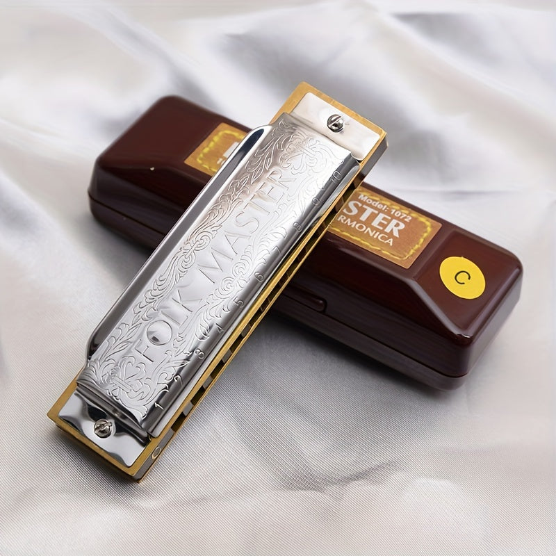 Beginner adult entry-level 10-hole blues harmonica by Japan Suzuki