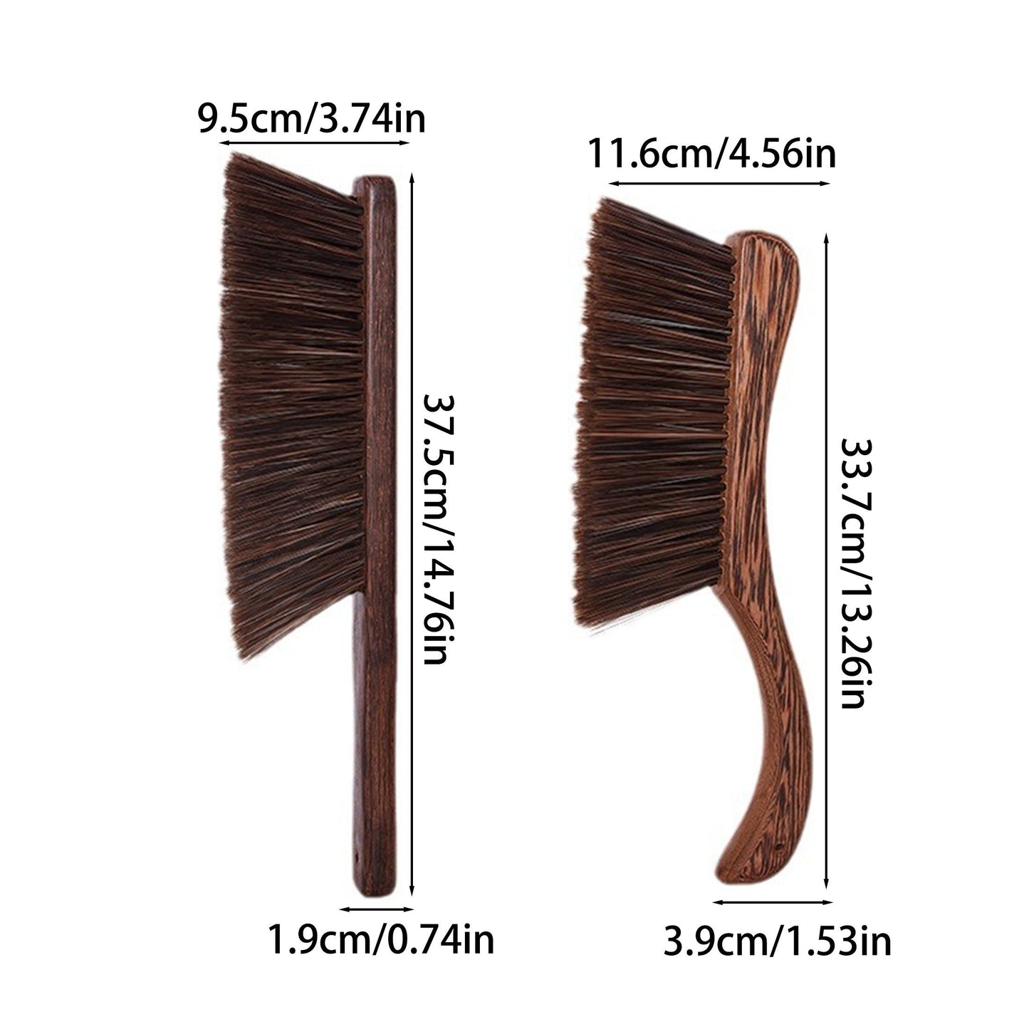 One-piece Hand Sweeping Broom Cleaning Brush - Gentle Bristle Dusting Brush for Cleaning Cars, Beds, Soil, Manuscripts, Gardens, Furniture, and Clothes with a Wooden Handle