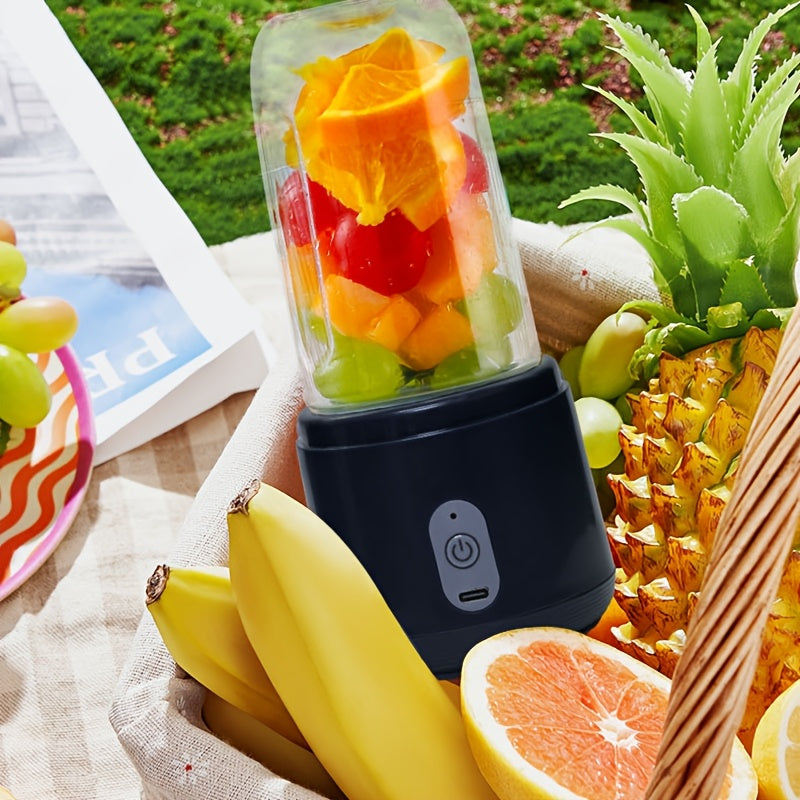 Experience the convenience of the RZSYZH Portable Blender - Rechargeable via USB, Featuring a Powerful Motor for Perfect Smoothies & Shakes, Suitable for Home, Office, and On-the-Go Use