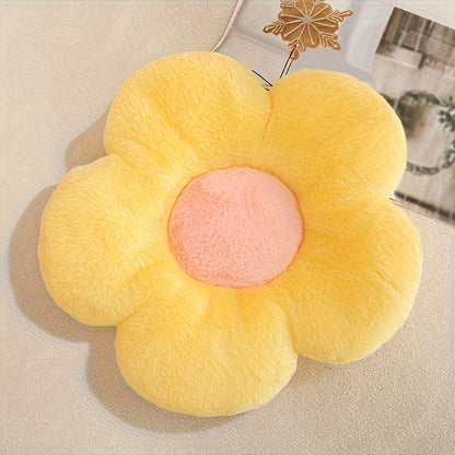 1 Pc Flower Plush Pillow for Bedroom and Sofa Decoration, Fruit Embroidery Design, Ideal Gift Item.