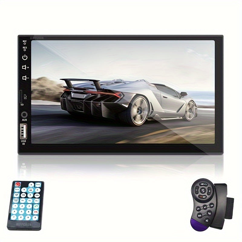 Car stereo with GPS, touch screen, SD-card and USB input, reversing camera, steering wheel control, and customizable backlight colors.