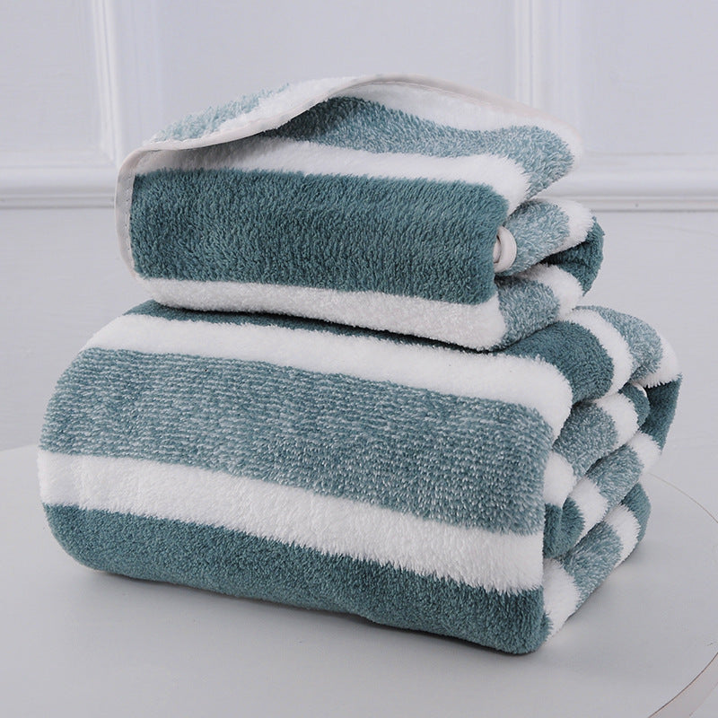 Wholesale Thick Striped Towels for Face Washing, Enhanced Absorbency, Suitable for Home Use across Borders