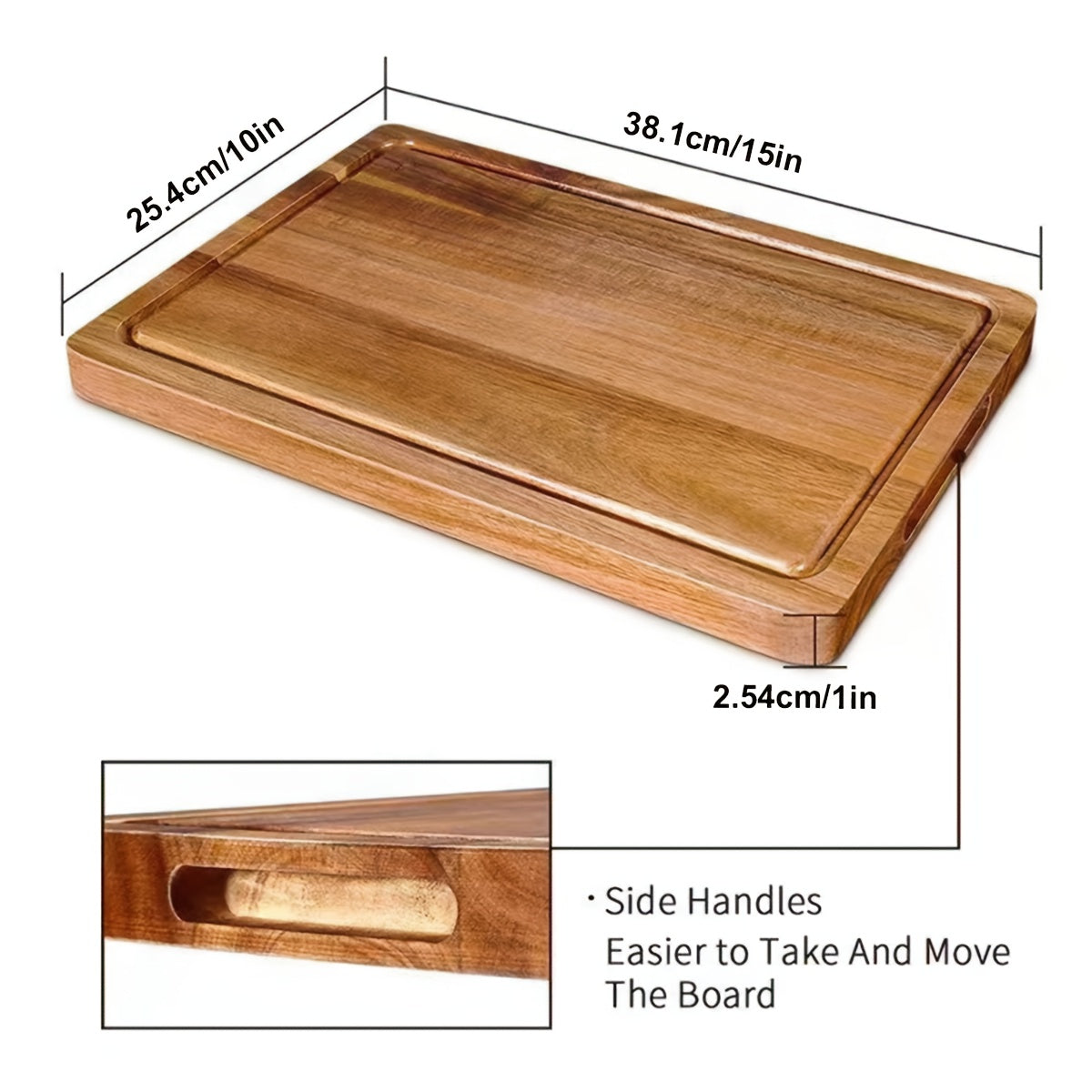 Premium Walnut Wood Cutting Board with Juice Groove, Easy-Grip Handles - Durable, Ideal for Home Kitchen, Professional Chefs, Holiday Gifts for Christmas, Thanksgiving, Father's & Mother's Day