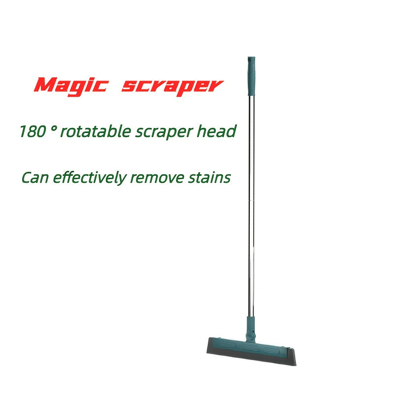 Magic Broom & Dustpan Set with Rotatable and Foldable Design - Ideal for Effortless Cleaning in Any Room | Easily Sweep Away Dirt and Pet Hair with Water Scraper