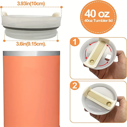 Top-notch Aibeyou 40oz Reusable Car Cup Lid - Sealed, Insulated Plastic Cover for Coffee & Ice Cream Containers