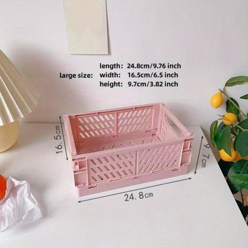 1 Folding Storage Basket for student stationery and small sundries, stackable and collapsible.