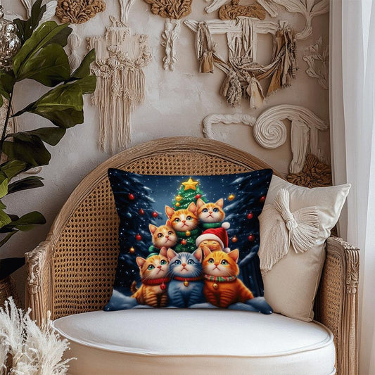 Christmas One Piece Christmas Cat Throw Pillow Covers, 45.01 cm, Perfect Birthday Gifts for Women, Daughters, and Moms, a Unique Present for Any Special Occasion (Cushion Not Included)