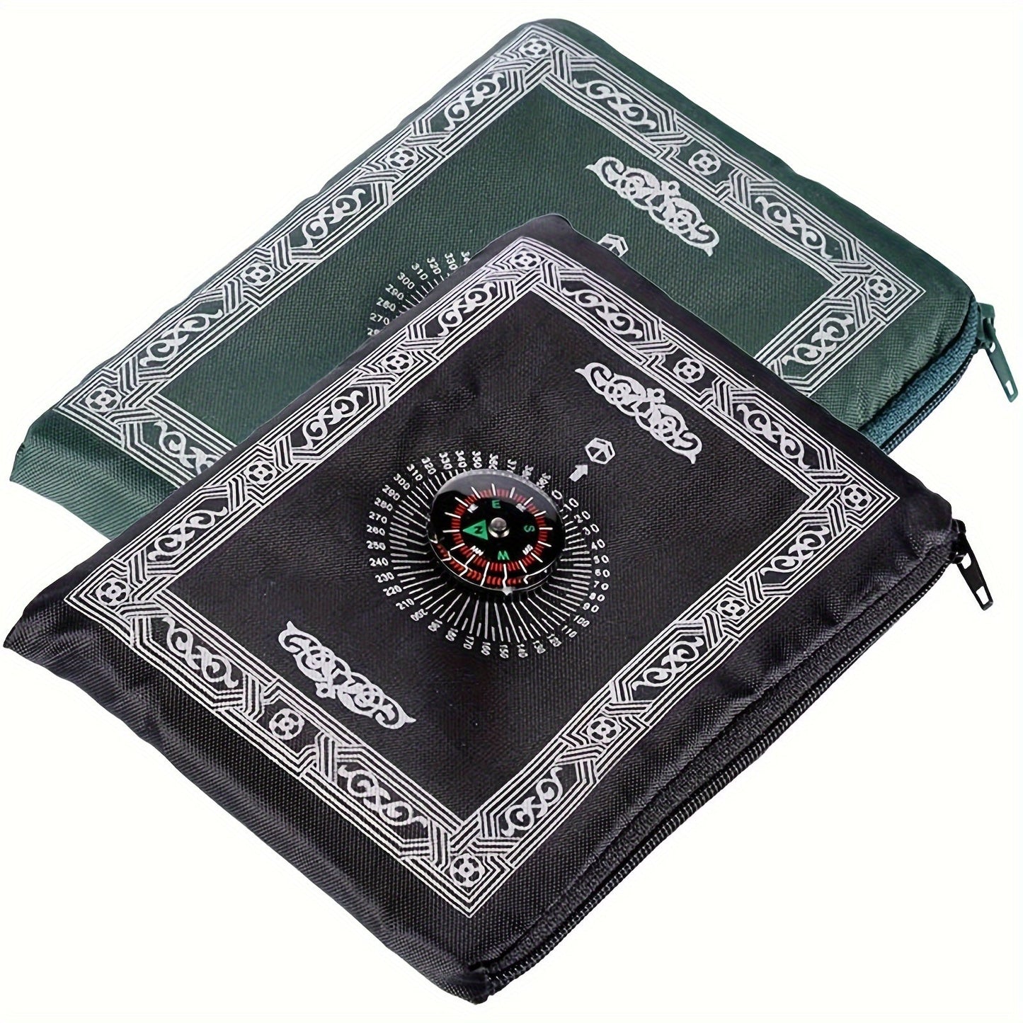 Muslims can now travel in comfort and style with this Travel Prayer Mat. Made from waterproof polyester, this portable worship blanket is perfect for use anywhere. It comes with a built-in compass for easy orientation during prayer, and is machine