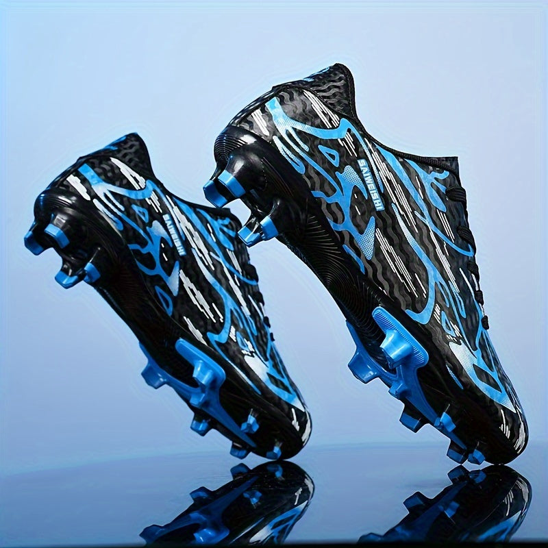 Men's professional outdoor FG soccer cleats with anti-skid traction and breathable lace-up design.