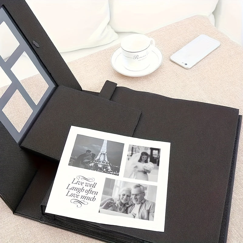 This faux leather photo album has a super large capacity for holding 500 horizontal and vertical 4x6 photos. It is perfect for capturing family anniversaries, weddings, travel memories, couple growth milestones, birthday parties, Halloween, Christmas