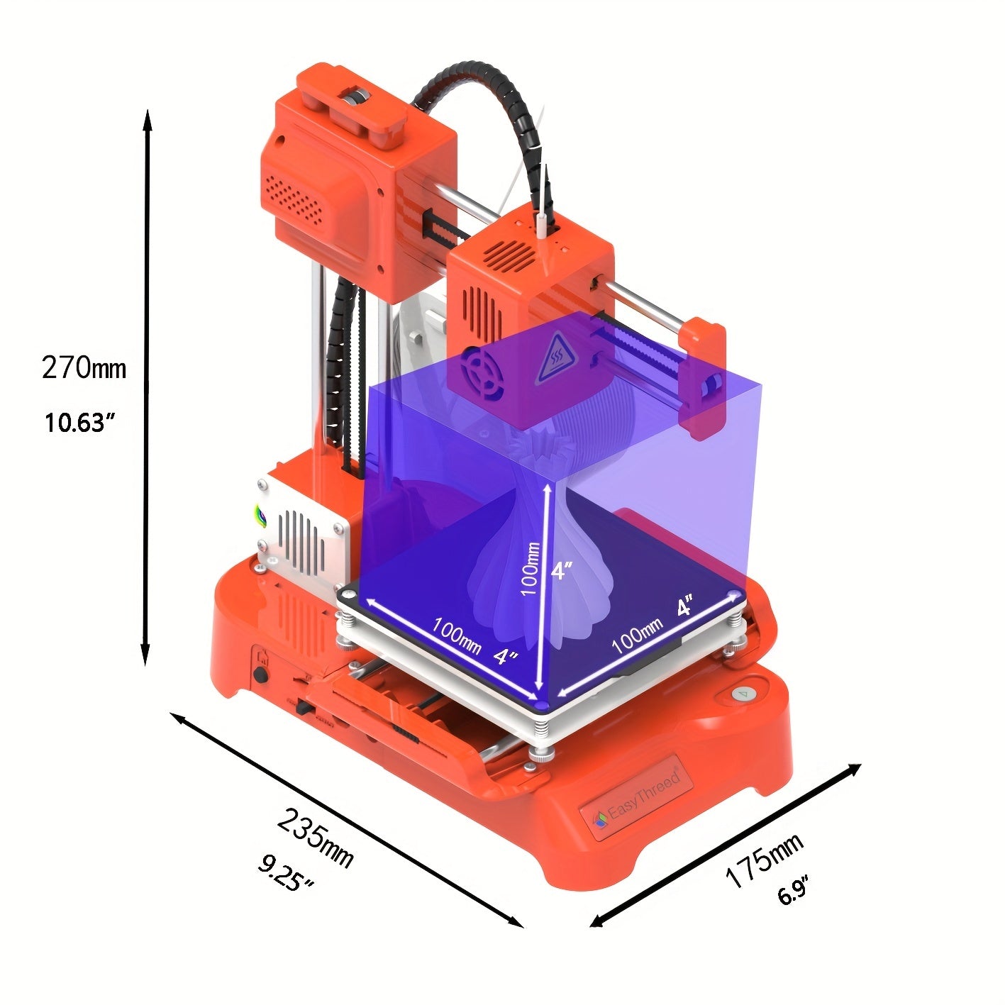 Upgrade your 3D printing experience with the EasyThreed Mini K7 3D Printer. Fast heating, low noise, and upgraded extruder technology make it perfect for beginners. Includes free PLA