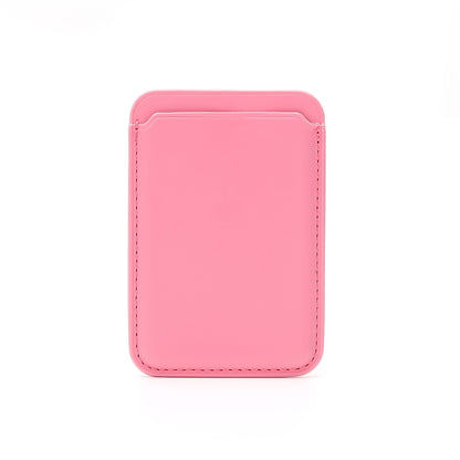 Slim magnetic card holder wallet for iPhone 16/15/14/13/12 Pro Max - no electronic components, battery-free.