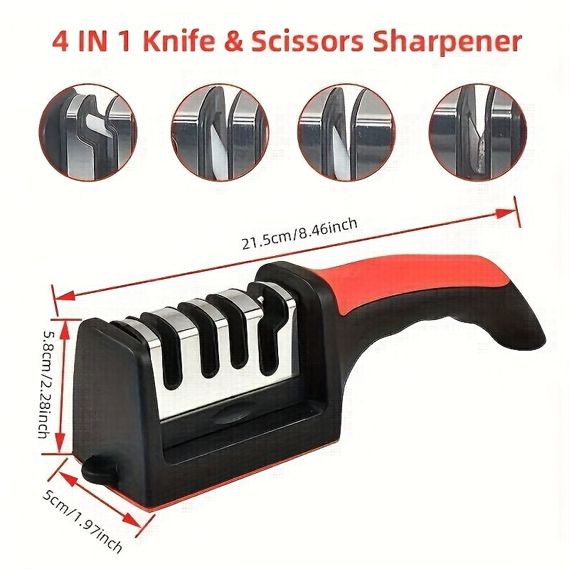 Convenient and Comfortable Knife Sharpener - Portable, Versatile Kitchen and Dining Accessory for Effortless Sharpening