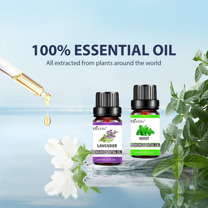 [Mestin New Upgraded High-Quality Essential Oil] 100% Pure Plant Material, High Concentration, 33 Flavors, Multi-Purpose for Skin, Hair, Diffuser, Spa, Massage, and DIY