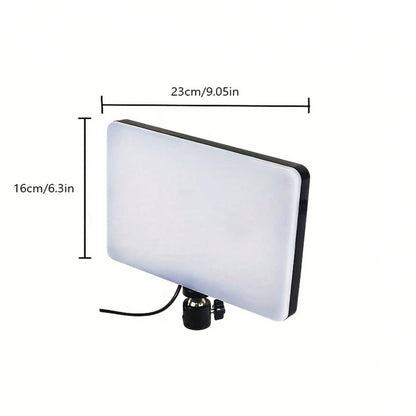 10-Inch LED Panel Light with Phone Holder, Adjustable Tripod Stand (up to 1.1 Meters), Photography Lighting Kit for Content Creators.