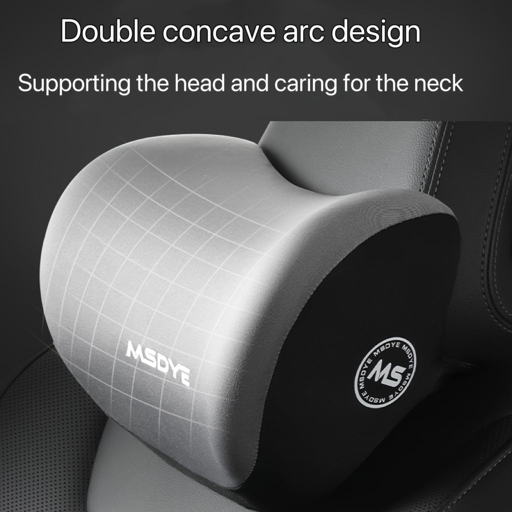 Car headrest and lumbar support set for driver's seat, car interior accessories.