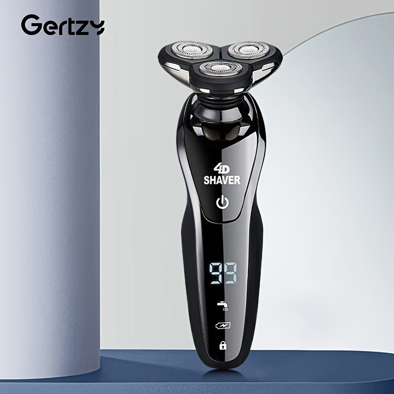 GERTZY Electric 6-In-1 Men's Shaver, Rechargeable Rotary Shaver, Ideal Father's Day Gift for Men.