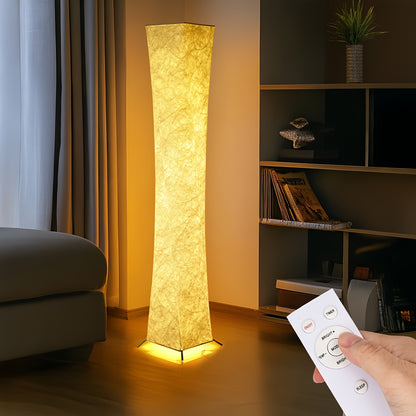 Modern LED floor lamp, 132.08cm, adjustable warm light, remote-controlled, USB powered, matte metal finish, space-themed home decor for bedroom, living room, game room.