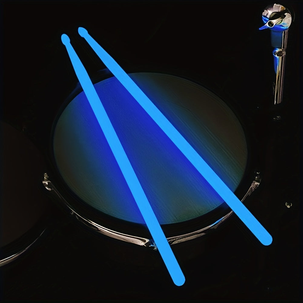 Luminous light up drumsticks for professional drummers and beginners in green.