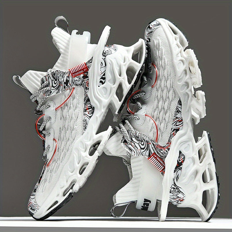 Stylish, Colorful Chinese Landscape Lace Up sneakers for Men Ideal for Casual Outdoor Walks