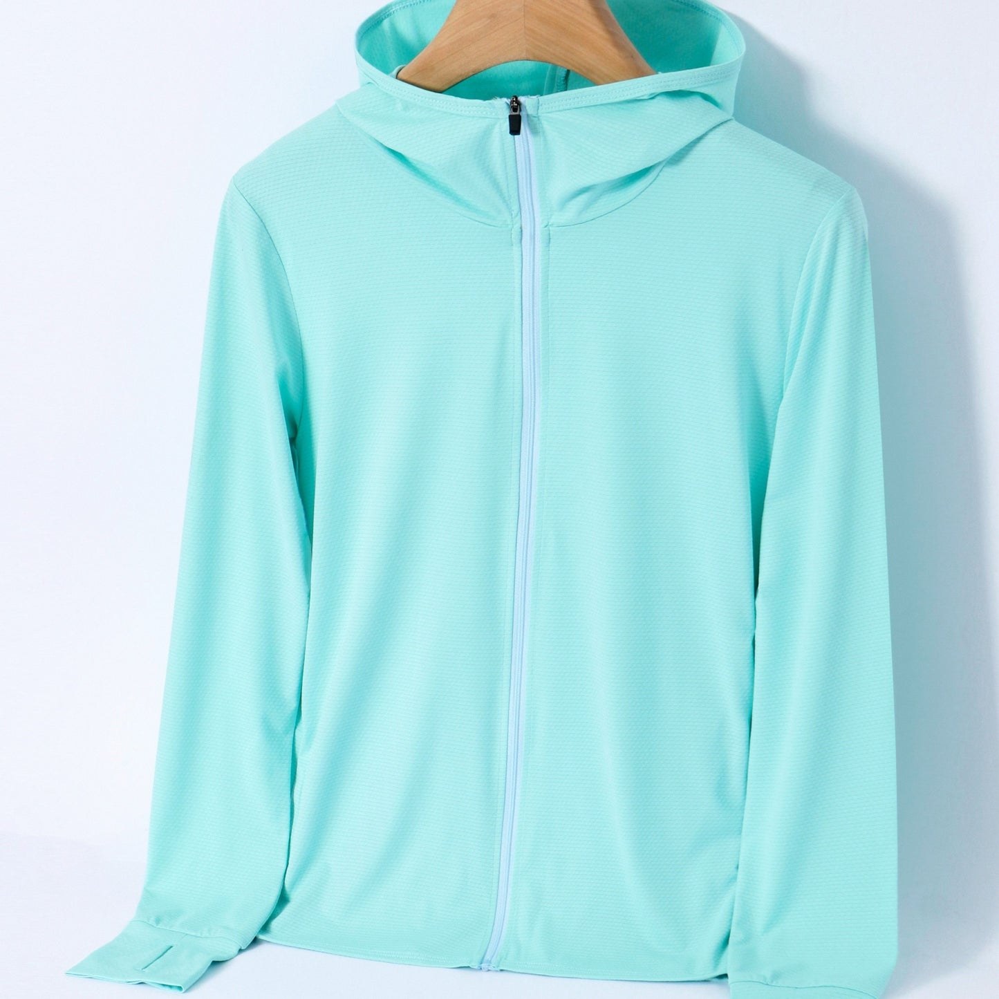 UV-Protected Ice Silk Zip-Up Jacket for Women's Summer Outdoor Activities