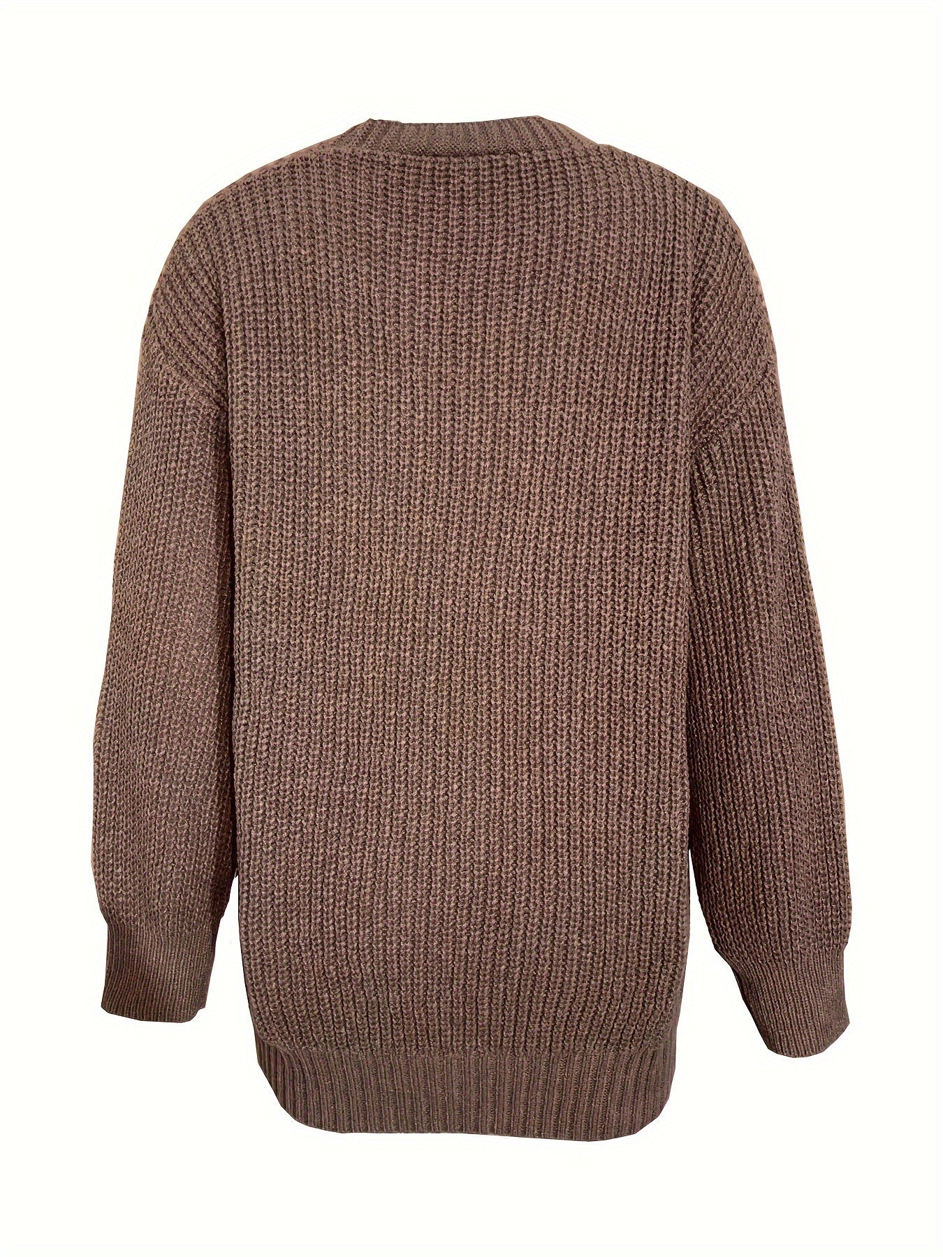 Women's casual V-neck sweater, perfect for fall and winter.