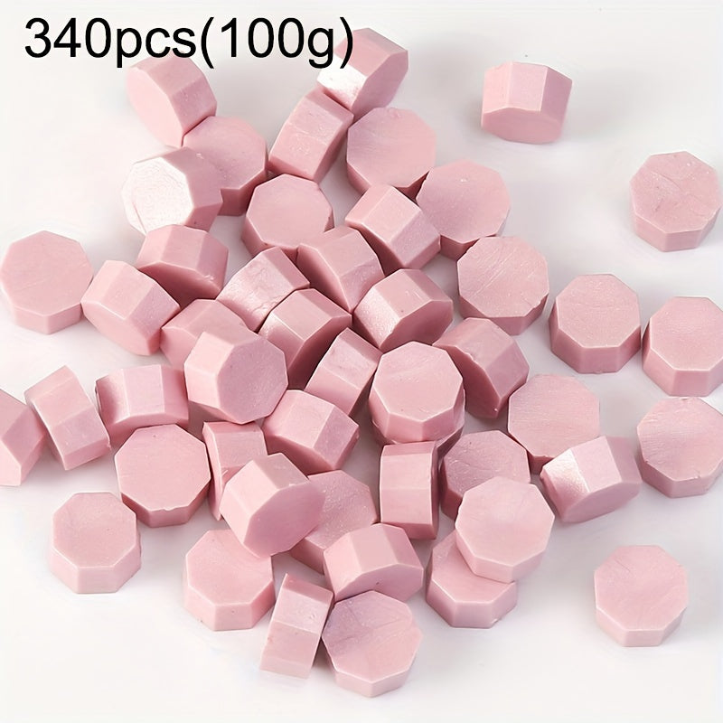 340pcs 100g Octagonal Wax Particles for DIY Gift Box Sealing Wax