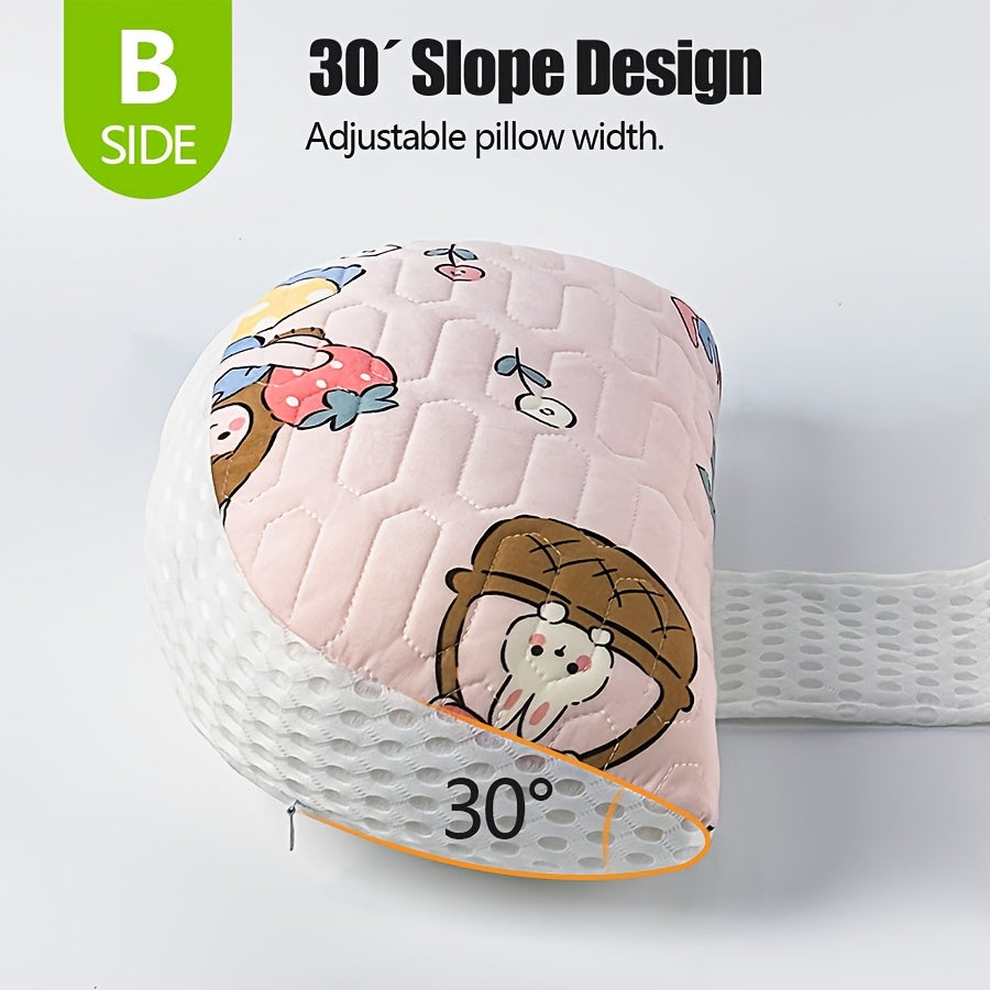 Soft Polyester Maternity Pillow specifically designed for side sleepers, providing lumbar support and tummy relief. Features an adjustable 30° slope design for ultimate pregnancy comfort.