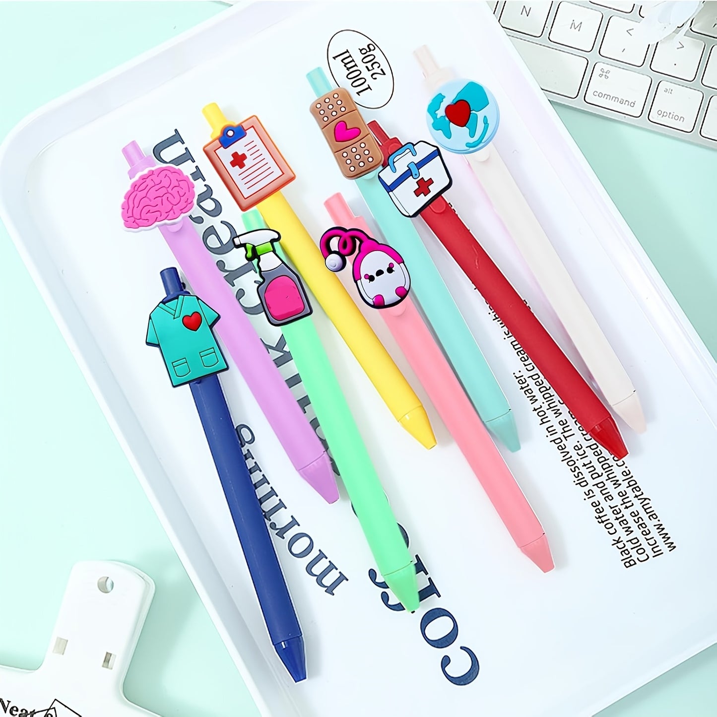 8/12 Cute Nurse Themed Pen Set - Perfect gift for nurses, medical students, and assistants for Nurses Week and Thanksgiving